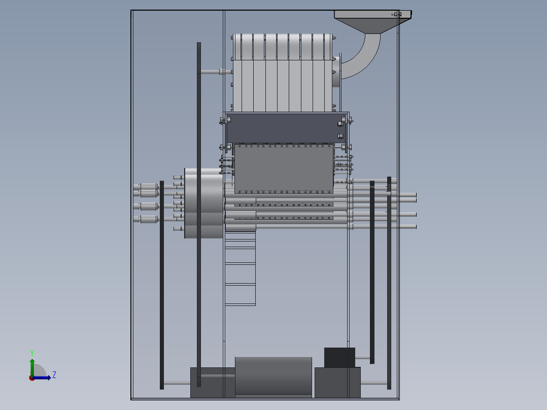 新型硬币分类包装机左视图