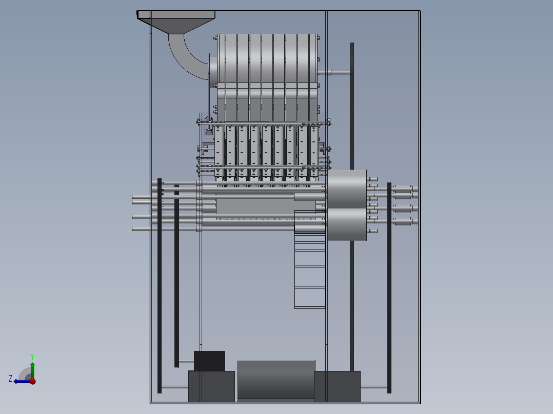 新型硬币分类包装机右视图