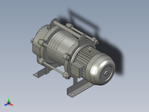 卷扬机ElectricHoist220vGKS-KCD1000正等轴测缩略图