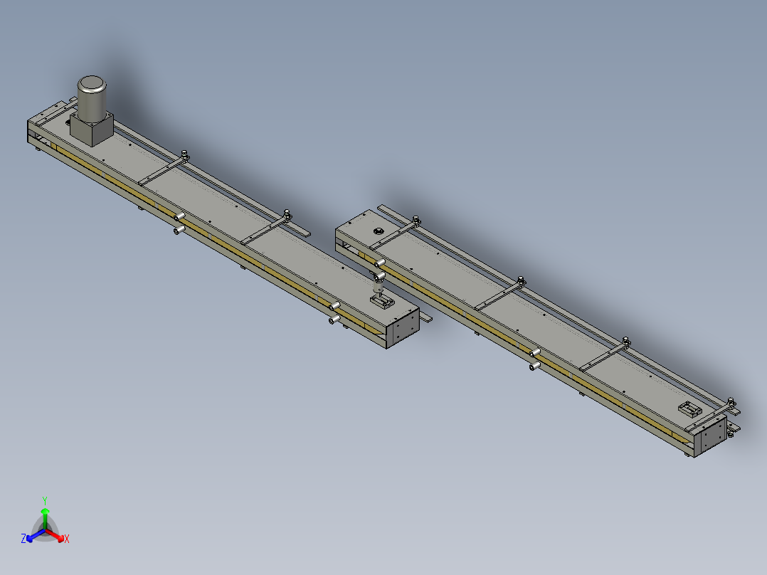 非标小型输送线（单电机拖动二条输送线）