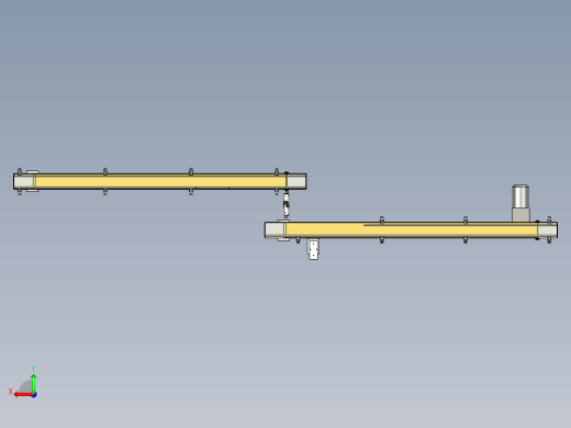 非标小型输送线（单电机拖动二条输送线）后视缩略图