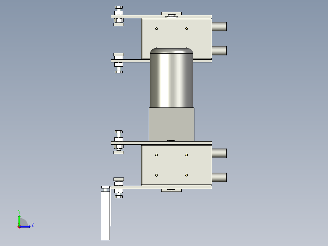 非标小型输送线（单电机拖动二条输送线）左视图