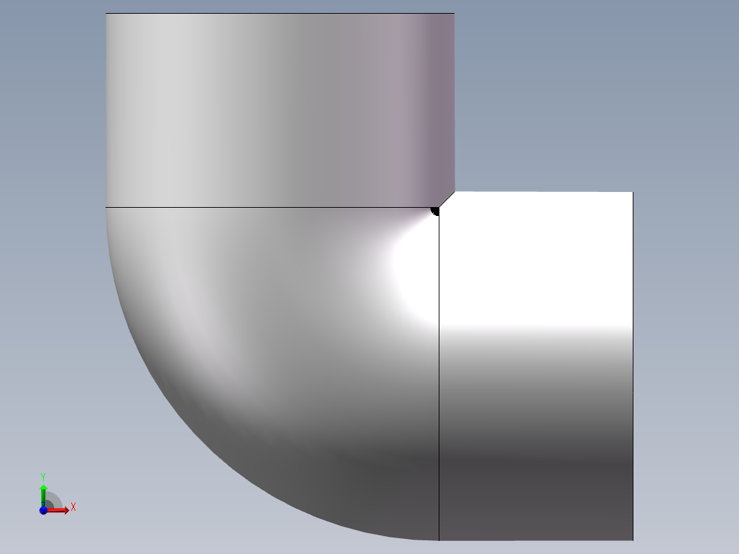 90_ELBOW_DN25_PN10_U-PVC前视图