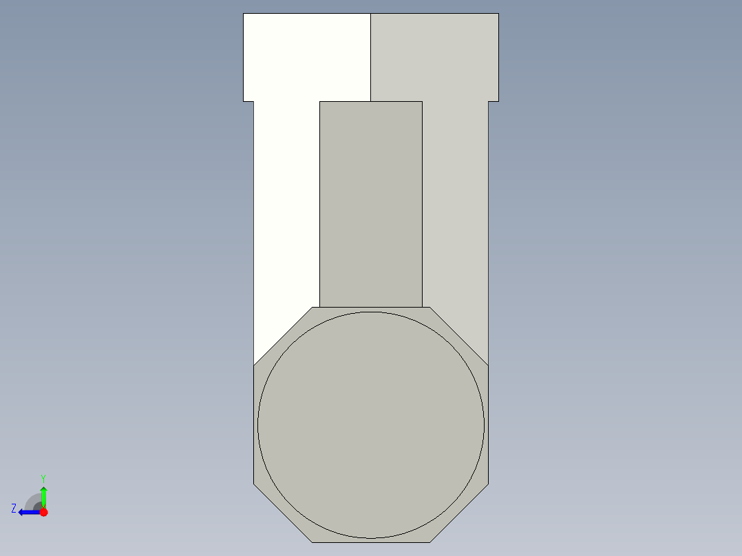 CQVP直角弯3-8外丝X1-4内丝右视图