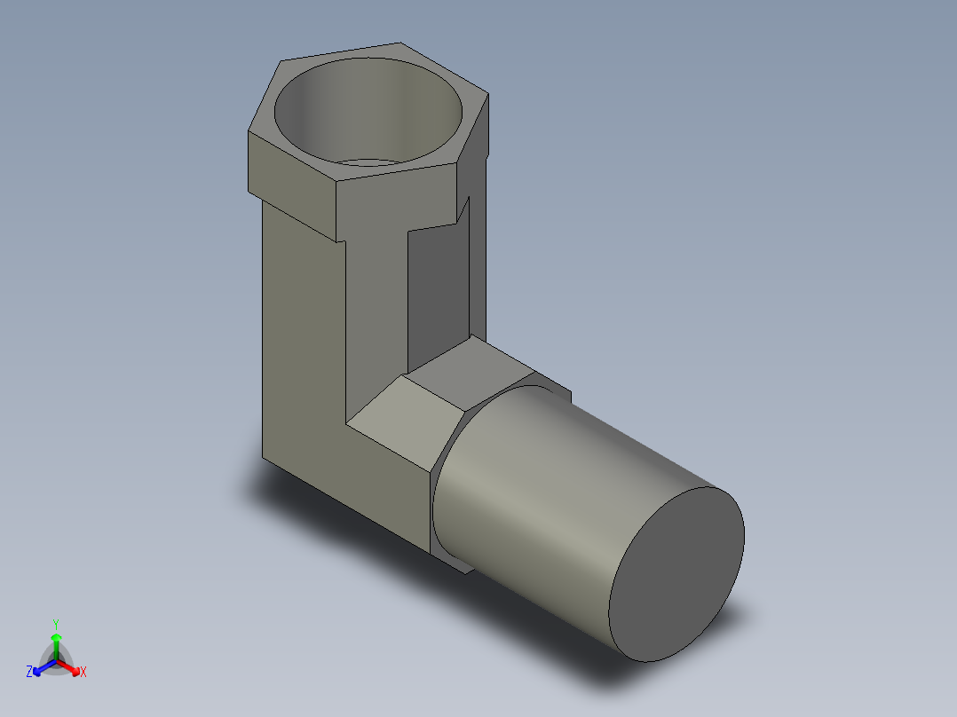 CQVP直角弯3-8外丝X1-4内丝正等轴测图