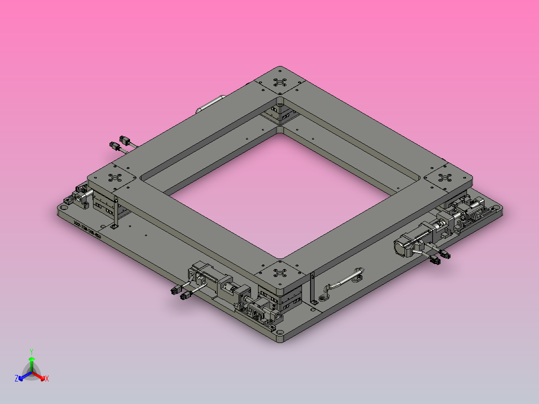 中空旋转平台xxy650-105-750主视图