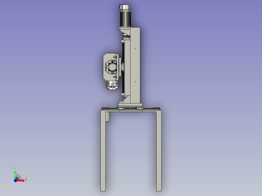 圆柱机械手总装图前视缩略图
