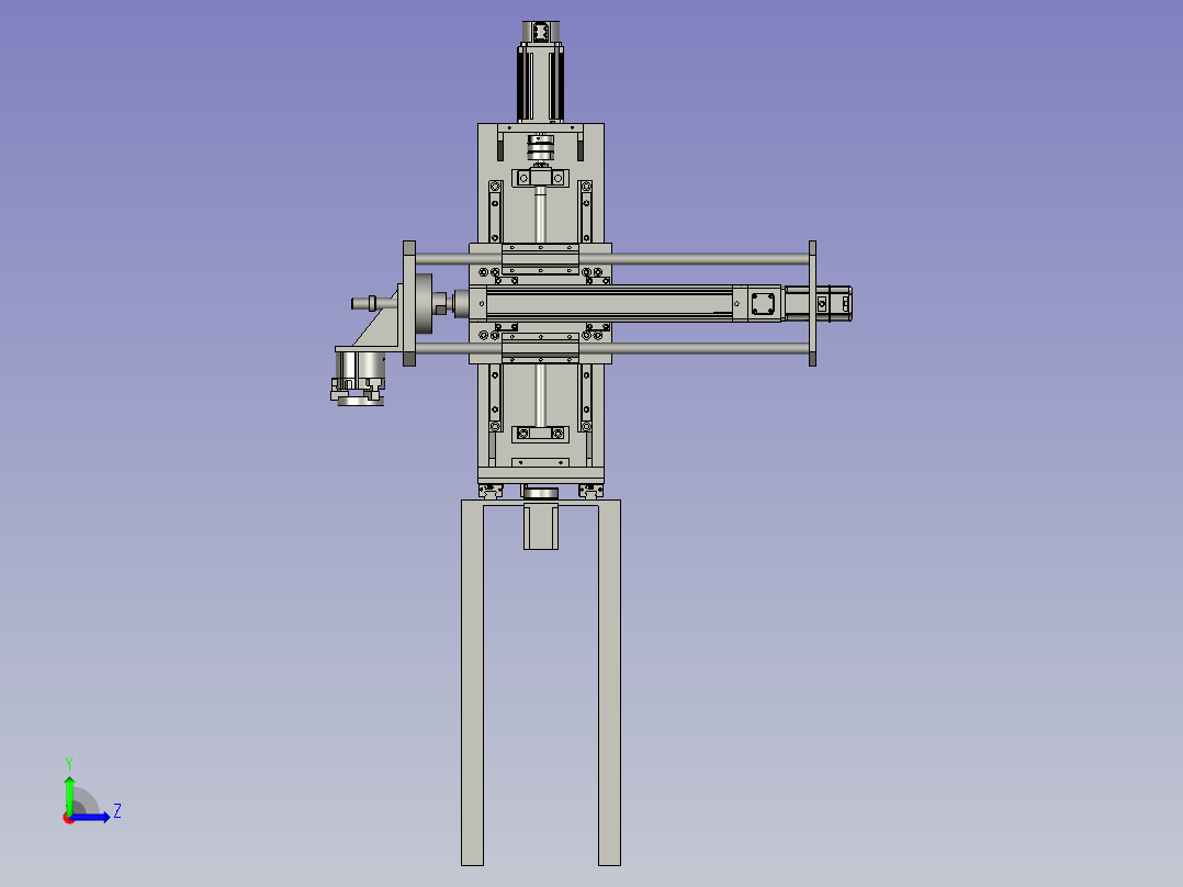 圆柱机械手总装图左视图