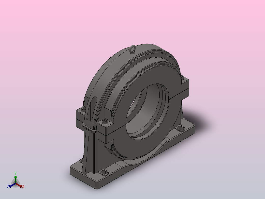 PGY座架式轴向游动剖分式轴承_PGY-380主视图