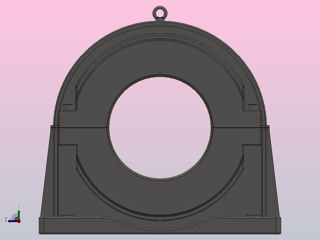 PGY座架式轴向游动剖分式轴承_PGY-380右视图