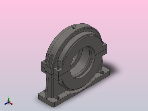 PGY座架式轴向游动剖分式轴承_PGY-380正等轴测缩略图