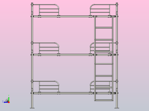 金属床组件右视缩略图