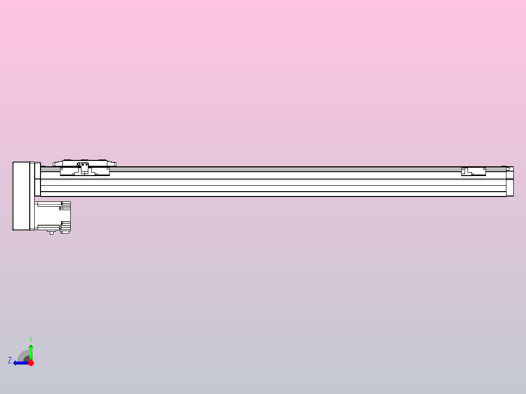 滚珠丝杠直线轴内置导轨TPA-GCR-80-1610C-L800-MP-M40-N3右视图