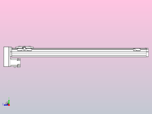 滚珠丝杠直线轴内置导轨TPA-GCR-80-1610C-L800-MP-M40-N3右视缩略图