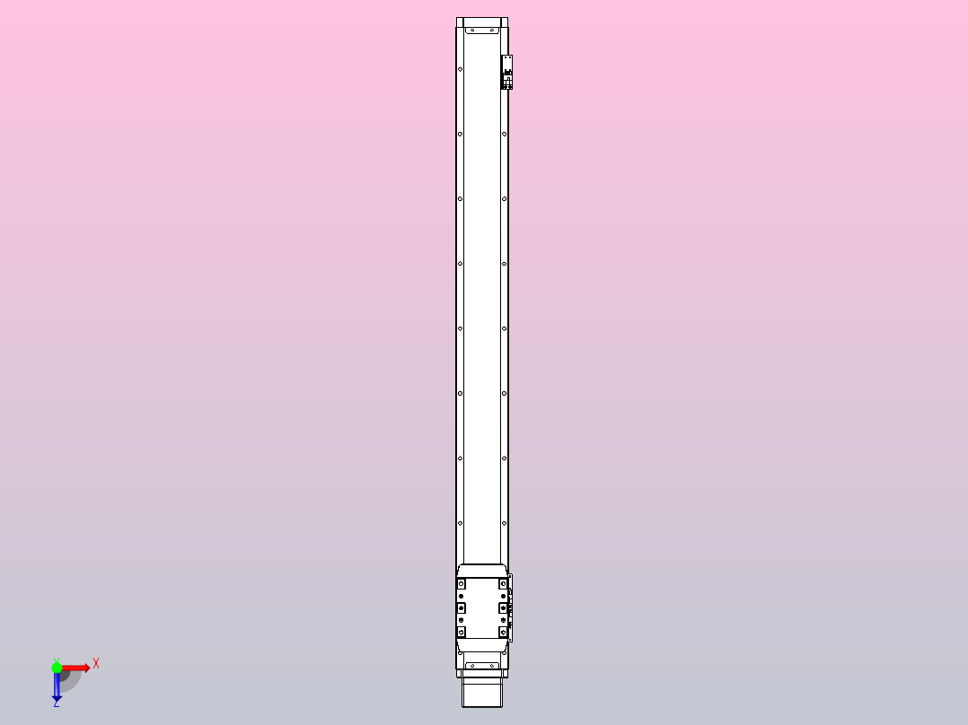 滚珠丝杠直线轴内置导轨TPA-GCR-80-1610C-L800-MP-M40-N3俯视图