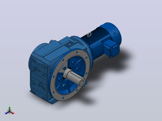 KF97法兰轴伸式安装螺旋锥齿轮减速机KF97-YV1.5-8P-140.28-M1-0°-A