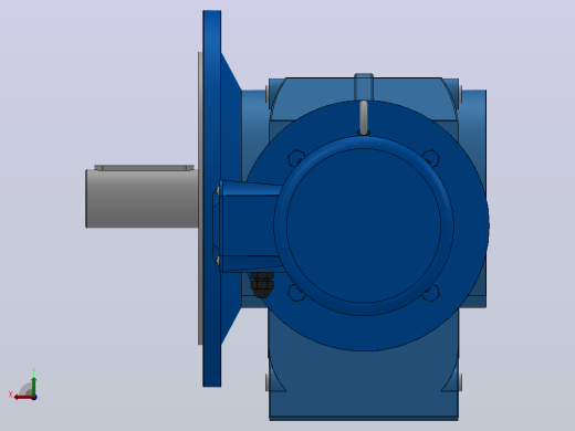 KF97法兰轴伸式安装螺旋锥齿轮减速机KF97-YV1.5-8P-140.28-M1-0°-A后视缩略图