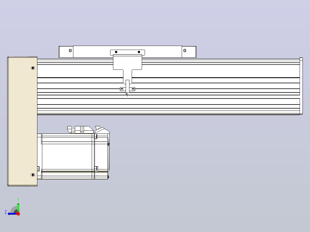 滚珠丝杠直线轴带导轨全封闭TPA-HCR-202D-2510C-L150-MP-Y-P75-N3右视图