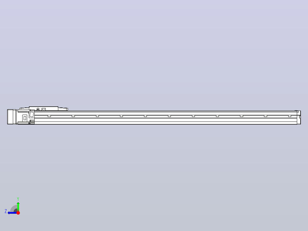 滚珠丝杠直线轴内置导轨TPA-GCR-120-1610C-L950-ML-M40-N3右视图
