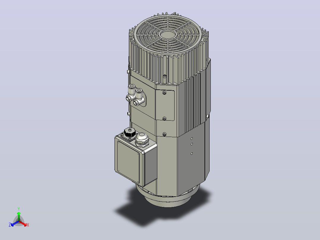 ES915.070-4.5-6.0KW-ISO30自动换刀电主轴[ES915-12-4.5KW-ISO30]主视图