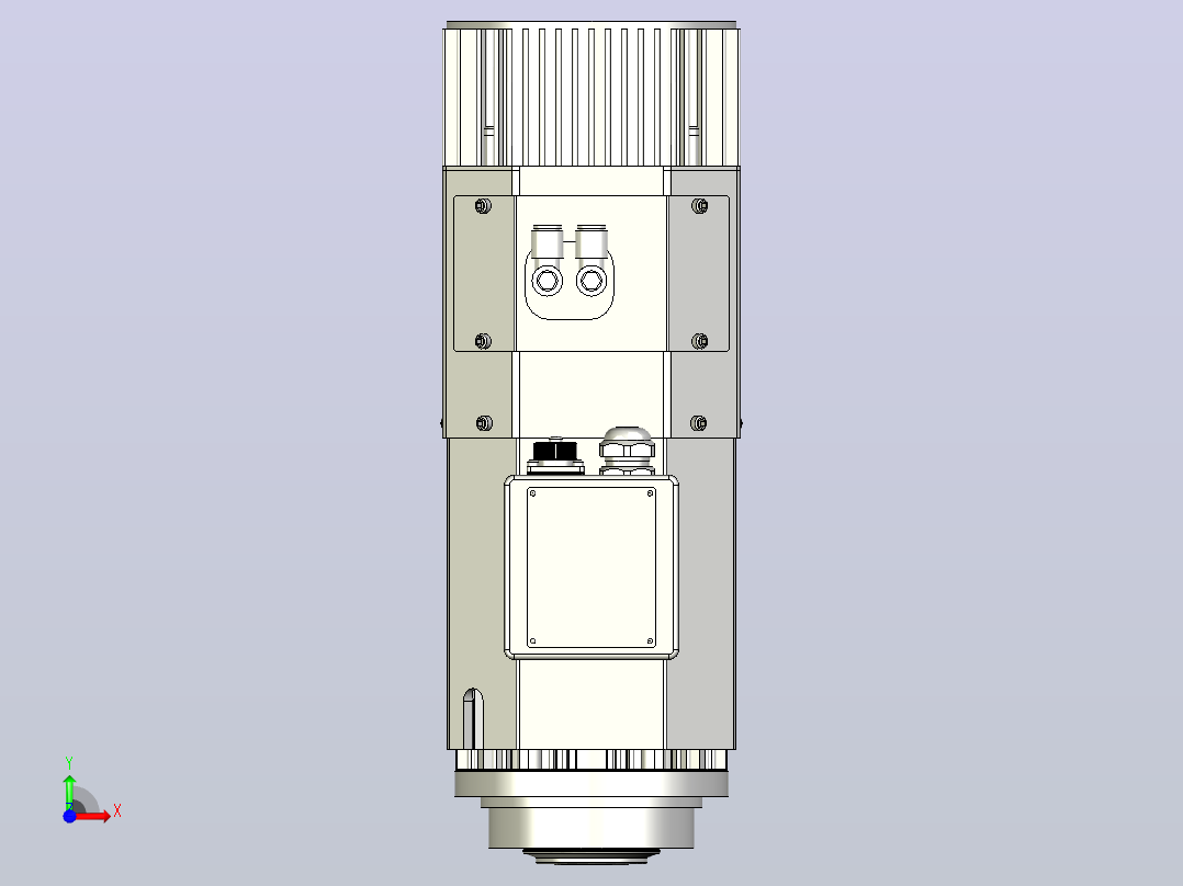 ES915.070-4.5-6.0KW-ISO30自动换刀电主轴[ES915-12-4.5KW-ISO30]前视图