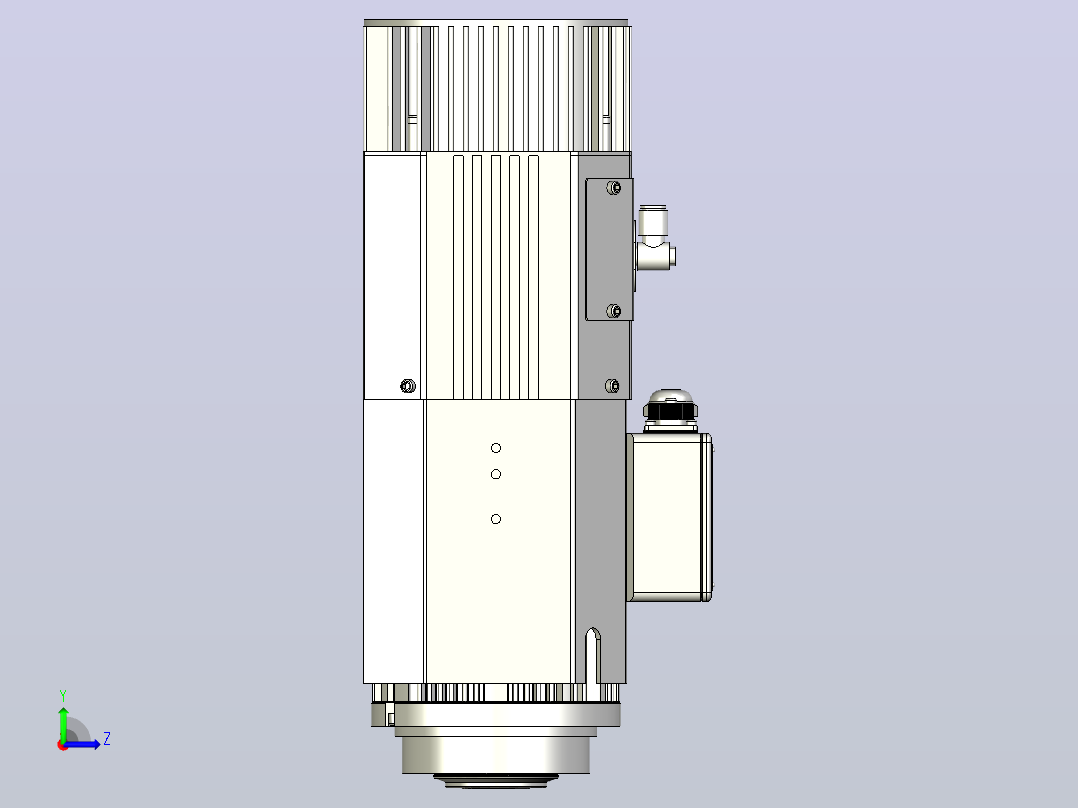 ES915.070-4.5-6.0KW-ISO30自动换刀电主轴[ES915-12-4.5KW-ISO30]左视图