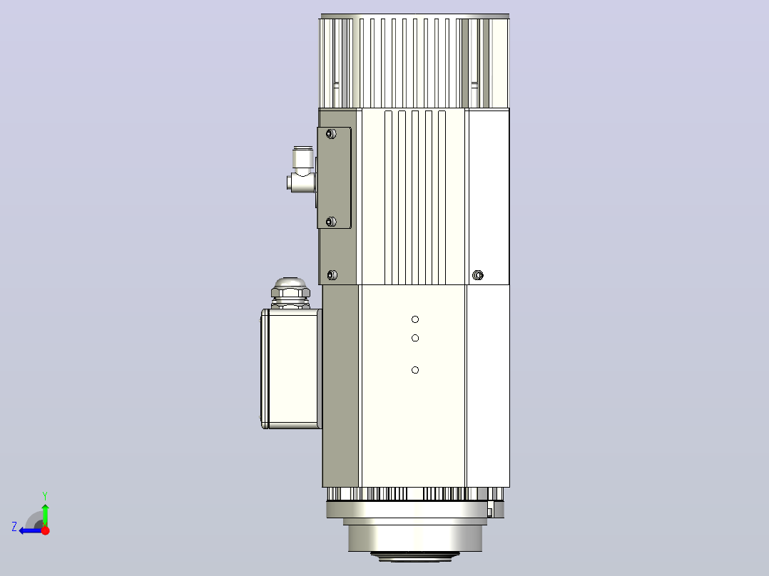 ES915.070-4.5-6.0KW-ISO30自动换刀电主轴[ES915-12-4.5KW-ISO30]右视图