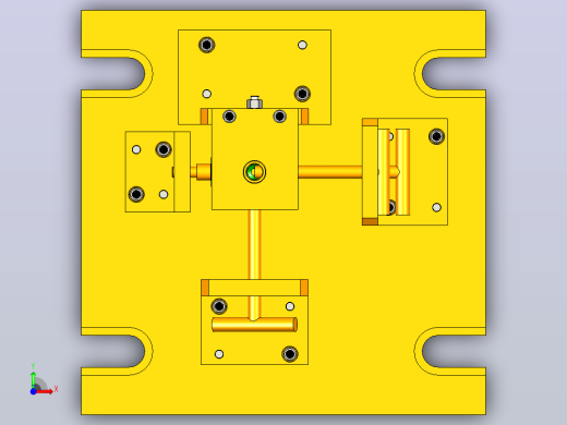 钻孔专用夹具三维建模前视缩略图