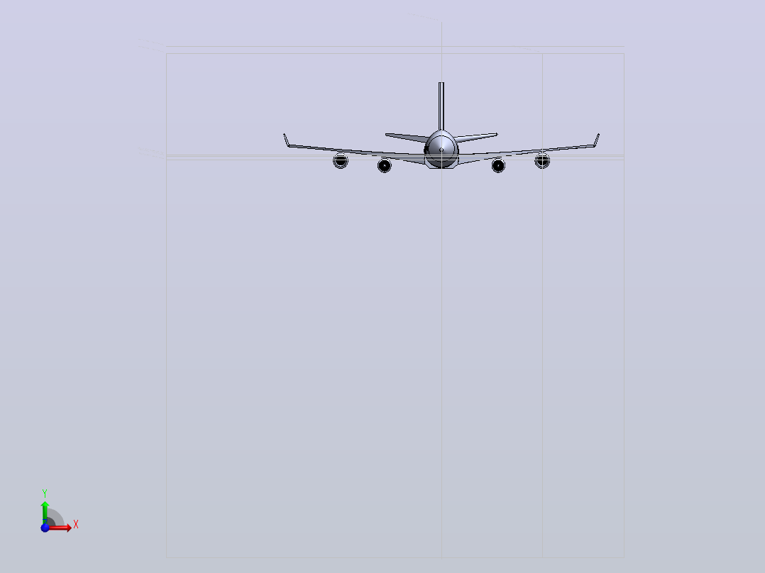 波音747-400前视图