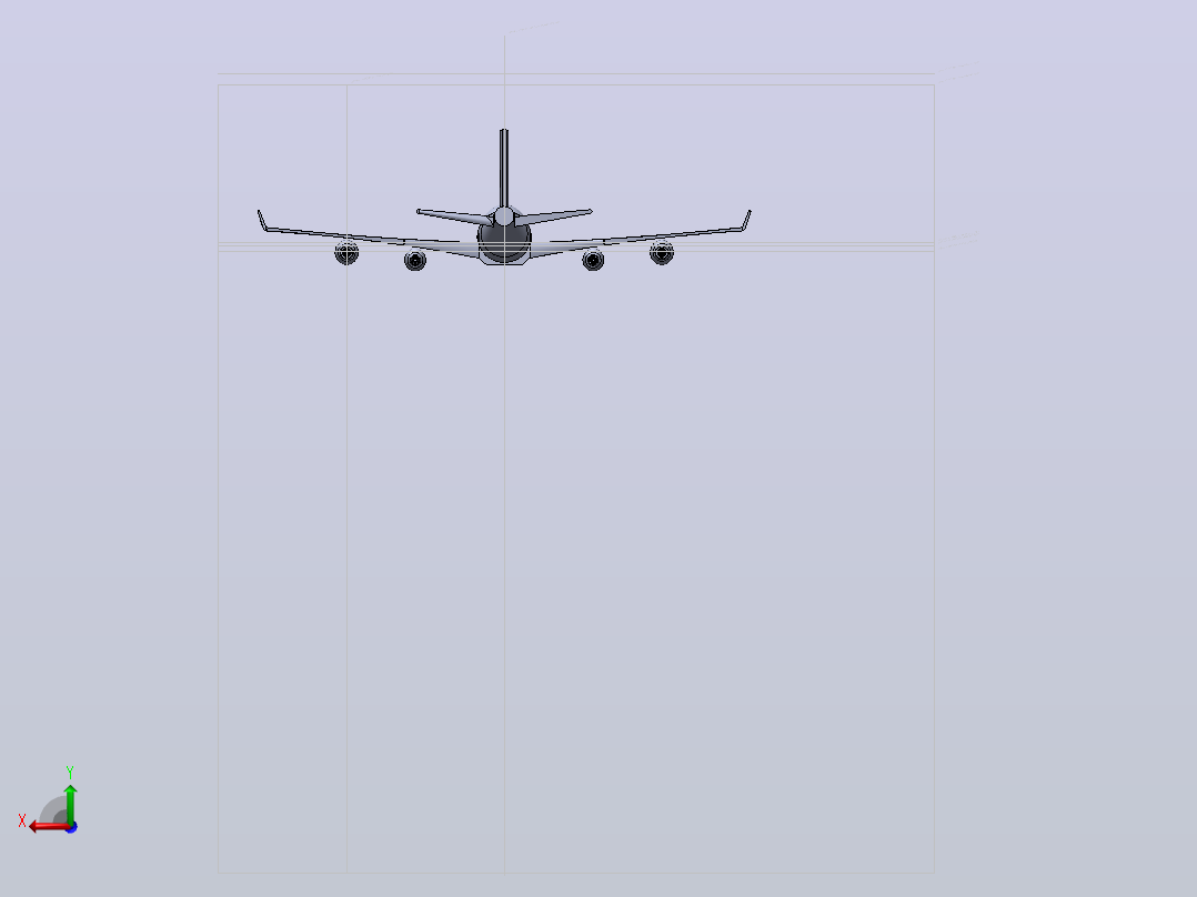 波音747-400后视图