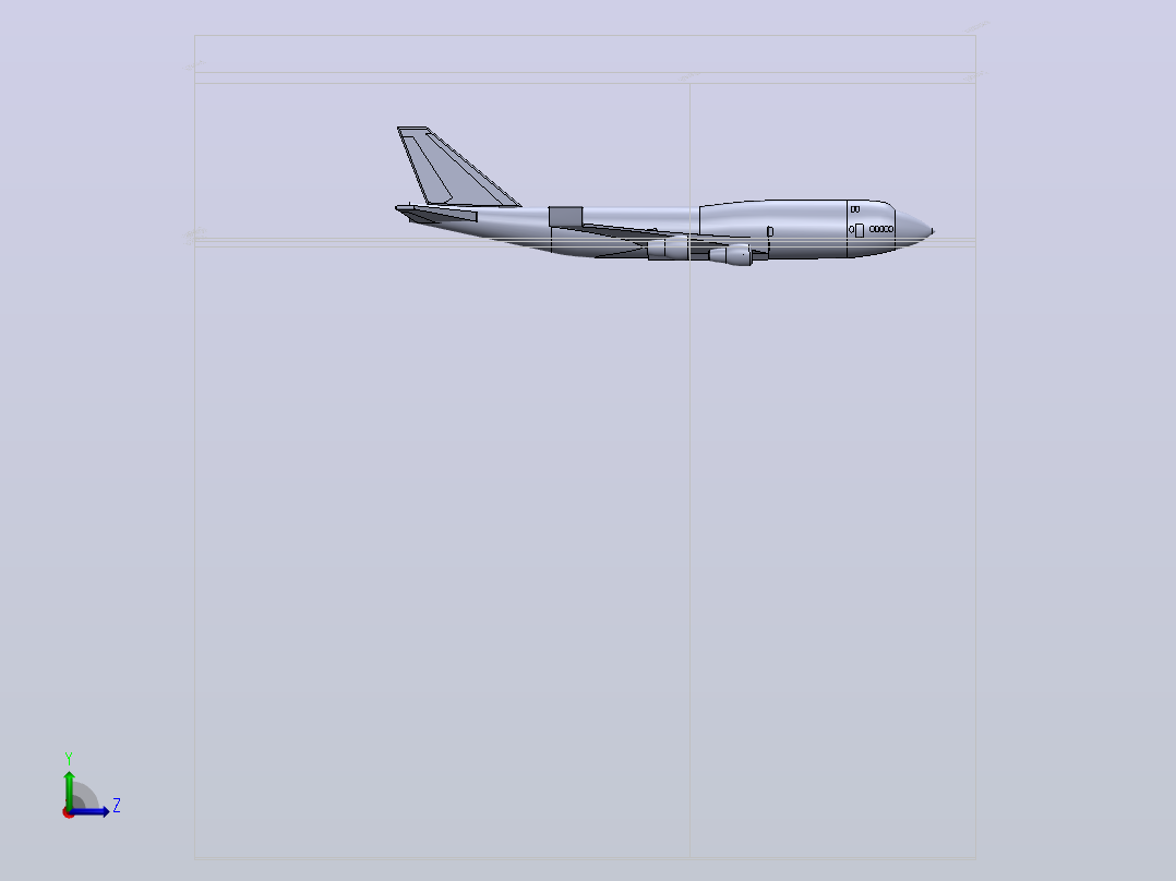 波音747-400左视图
