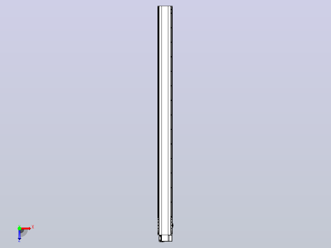 皮带直线轴半封闭可选导轨TPA-HNB-202D-140-L2800-RP-C-P75-N3俯视图
