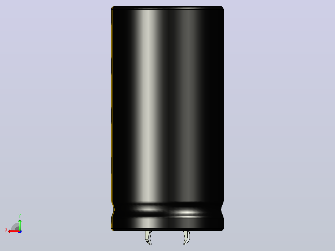 30 x60黑黄底片电解电容器后视图