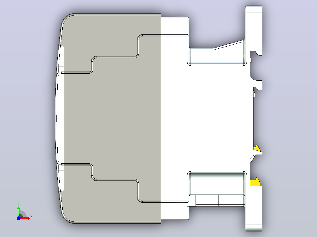 NCX1-80～95交流接触器三维模型202203前视图