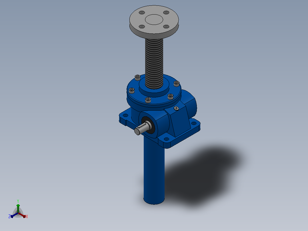 HK20T Ⅰ结构蜗轮丝杆升降机[HK20T-10-1-A-Ⅱ-300-FZ-A]主视图
