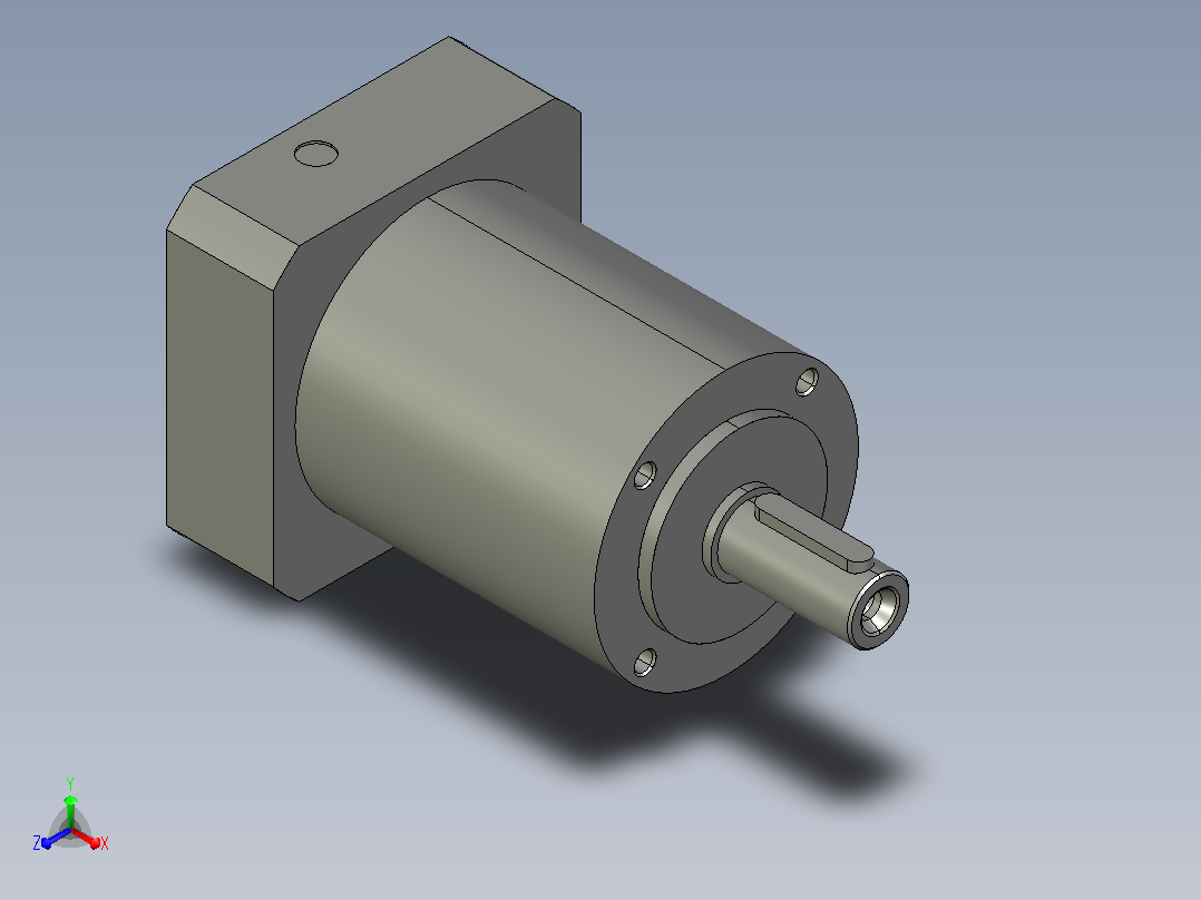 间隙减速器gearbox_gbx060003k_gbk_060_070_2_f正等轴测图