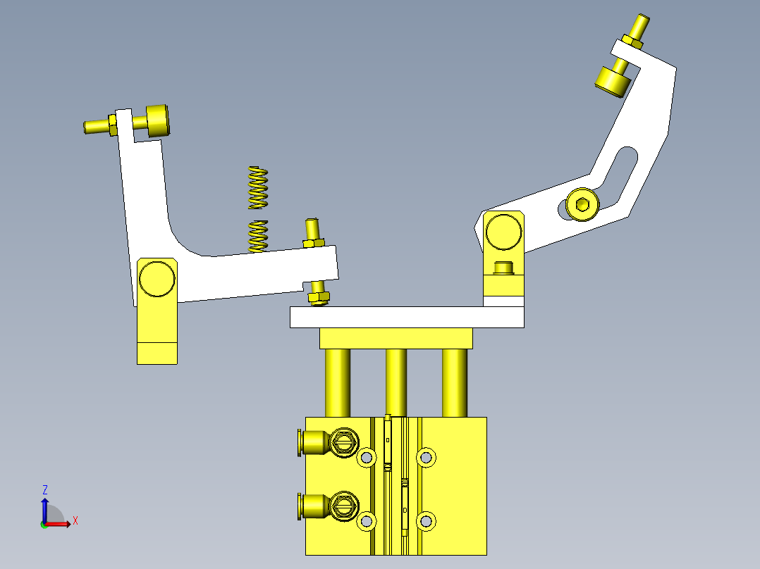 电路板定位机构前视图