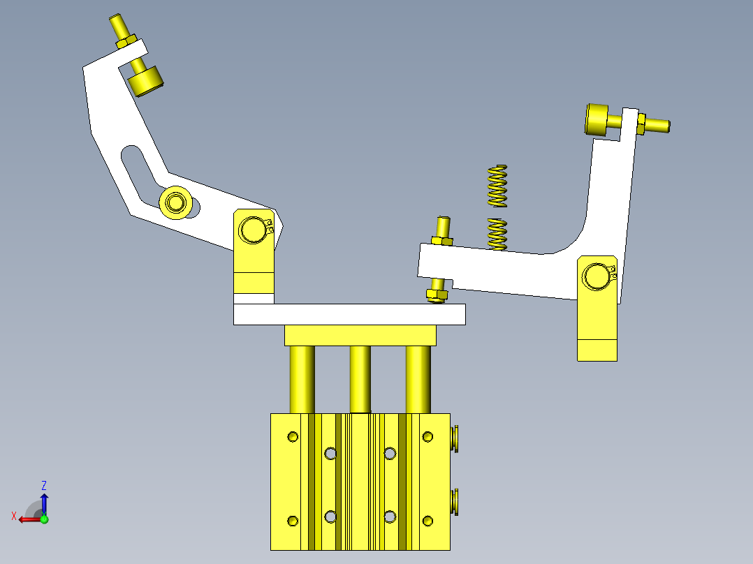 电路板定位机构后视图