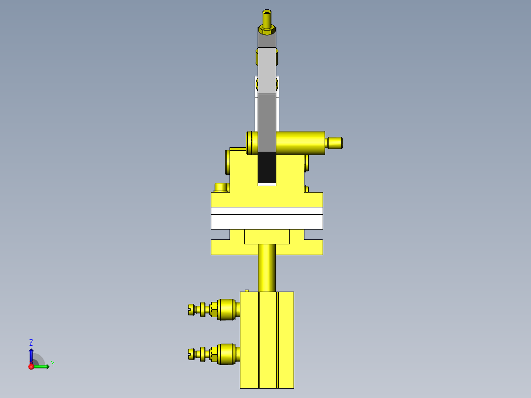 电路板定位机构右视图