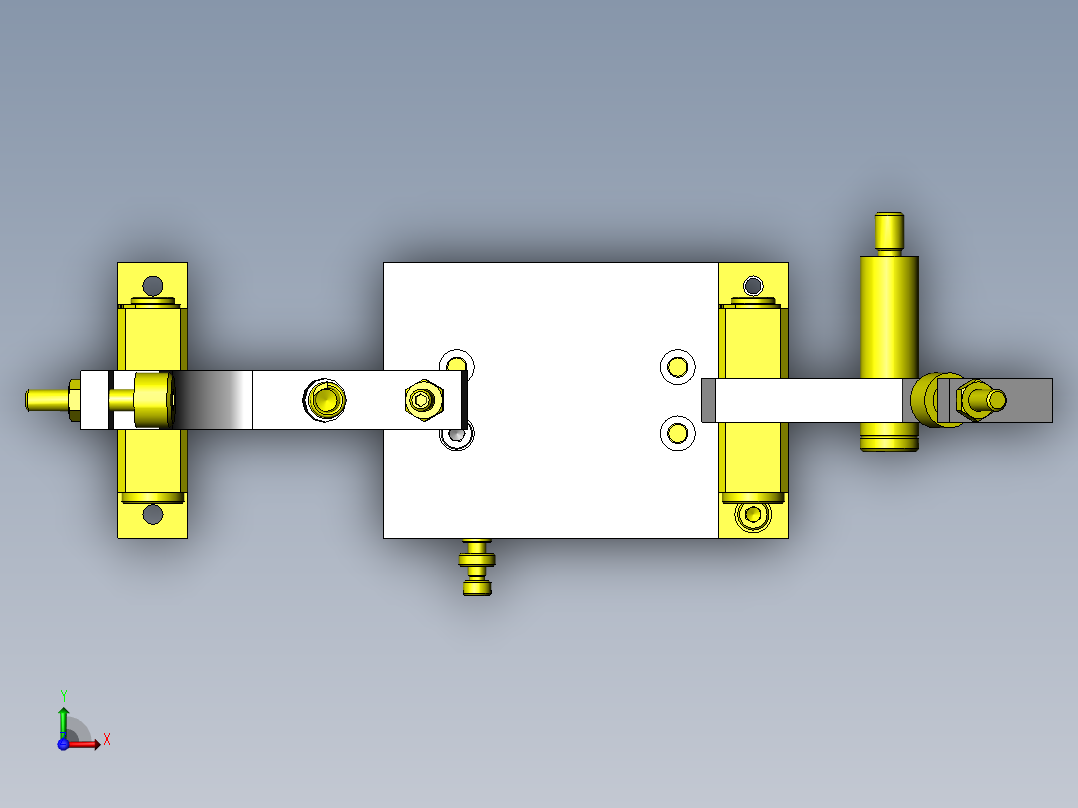 电路板定位机构俯视图