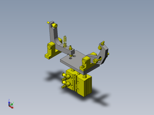 电路板定位机构正等轴测缩略图