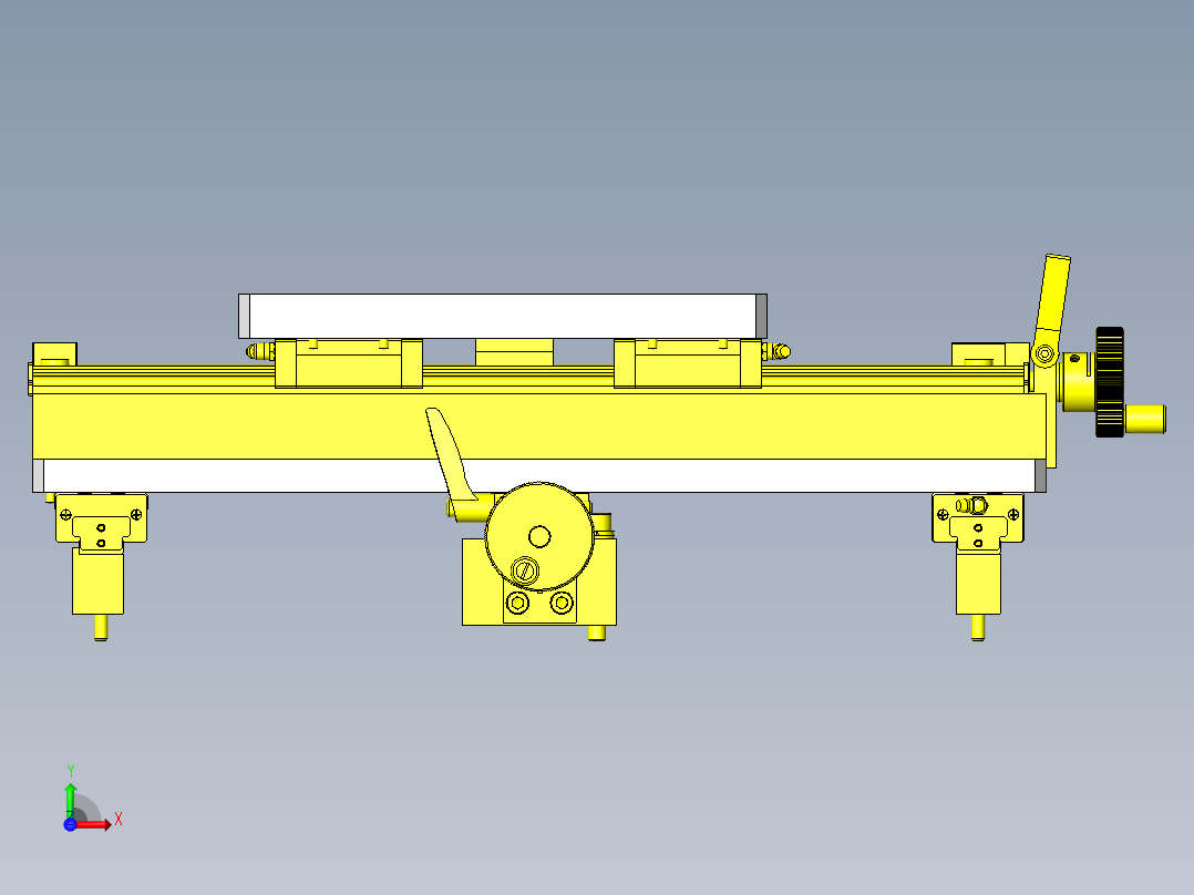 手动3轴组件前视图