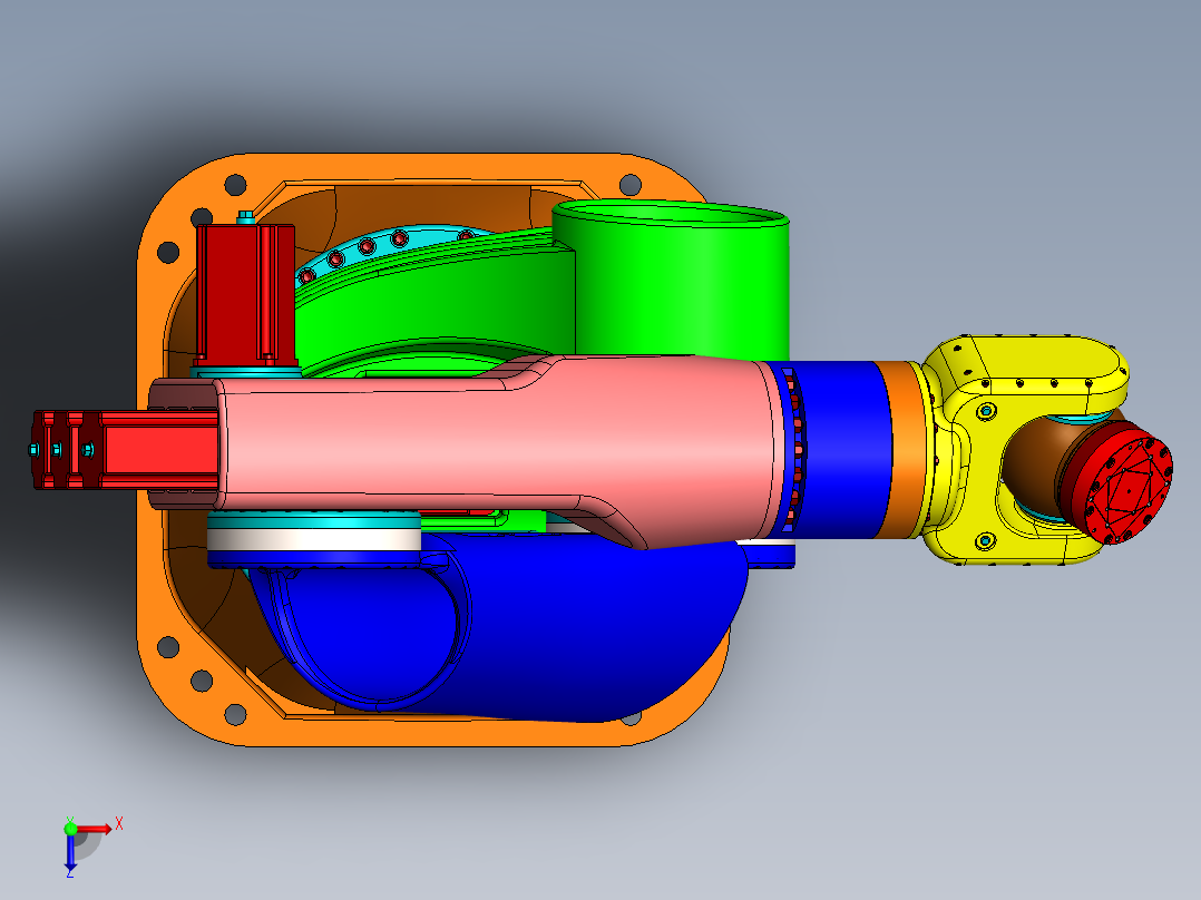 6-dof-robotic-arm-tutorials SW STP IGS俯视图