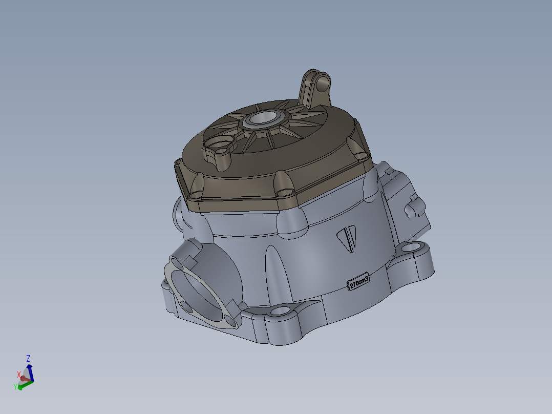 solidworks 250缸二冲程液体冷却主视图