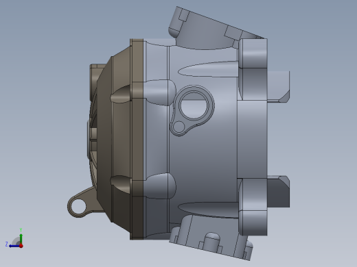 solidworks 250缸二冲程液体冷却右视缩略图