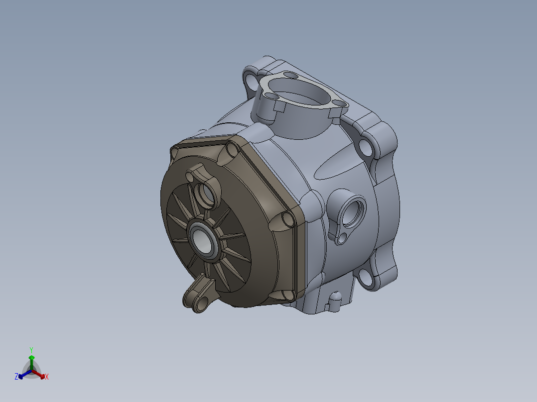 solidworks 250缸二冲程液体冷却正等轴测图