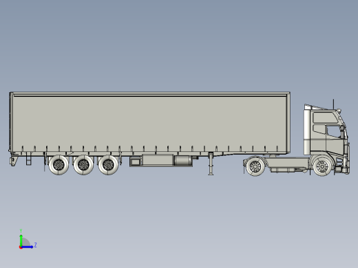24托盘货物帘侧板半挂车左视缩略图