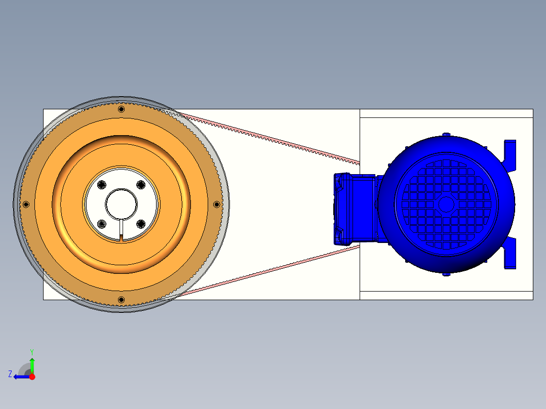 平面刨床工作台右视图