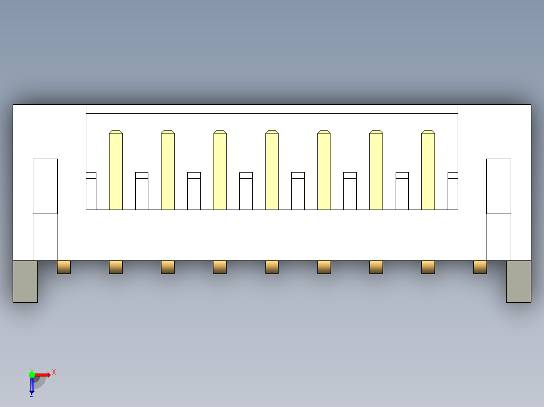 JST-S9B-PH-K-S俯视图