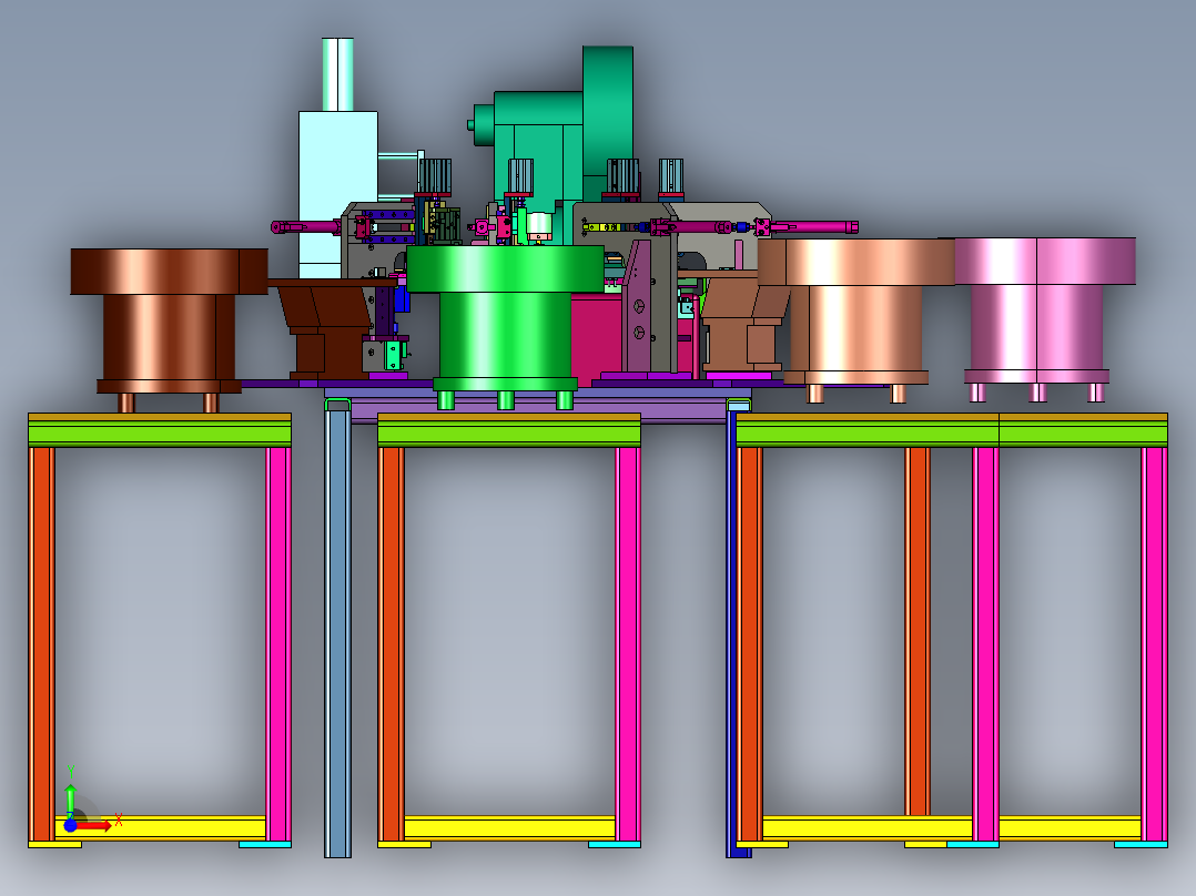 铜头自动送料铆钉机前视图